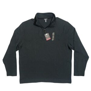 Van Heusen Mens Flex Classic-Fit Quarter-Zip Pullover XL Charcoal Grey NWT